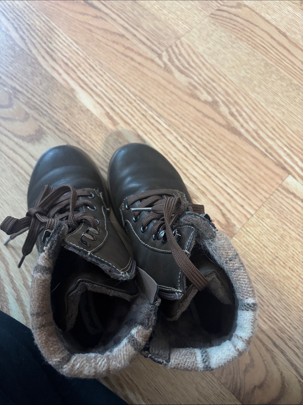 Eddie Bauer Brown Lace Up Boots